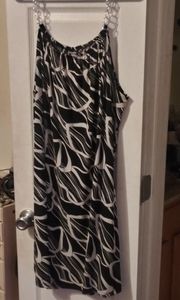 Black and white pattern summer dress